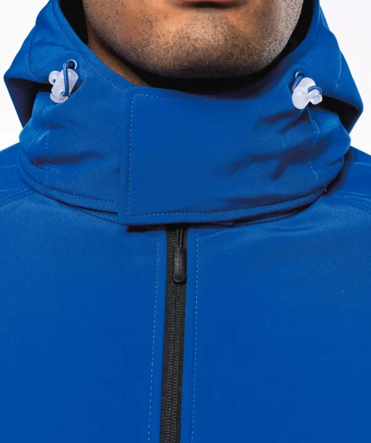 K413 - Heren softshell jas met afneembare capuchon Black