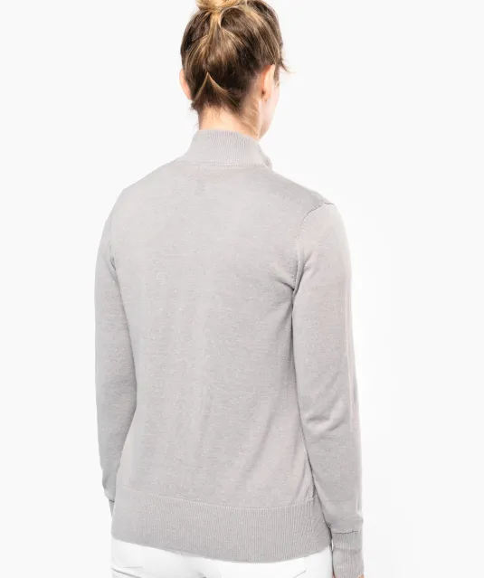 K962 - Dames cardigan met rits Black