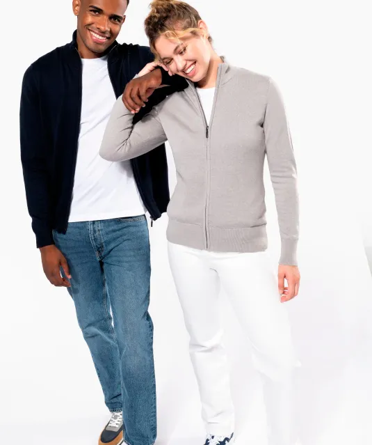 K961 - Heren cardigan met rits Black