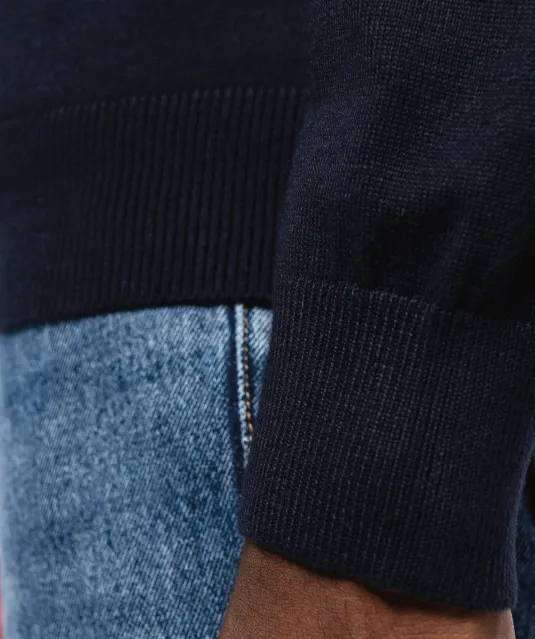K961 - Heren cardigan met rits Black