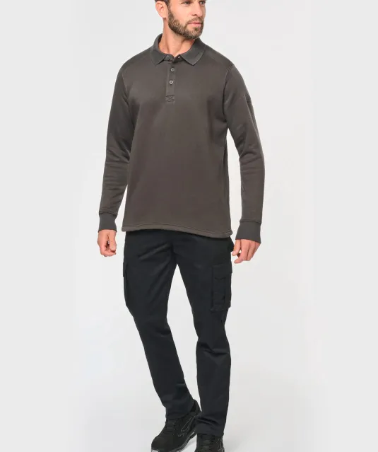 WK4000 - Sweater met polokraag Black