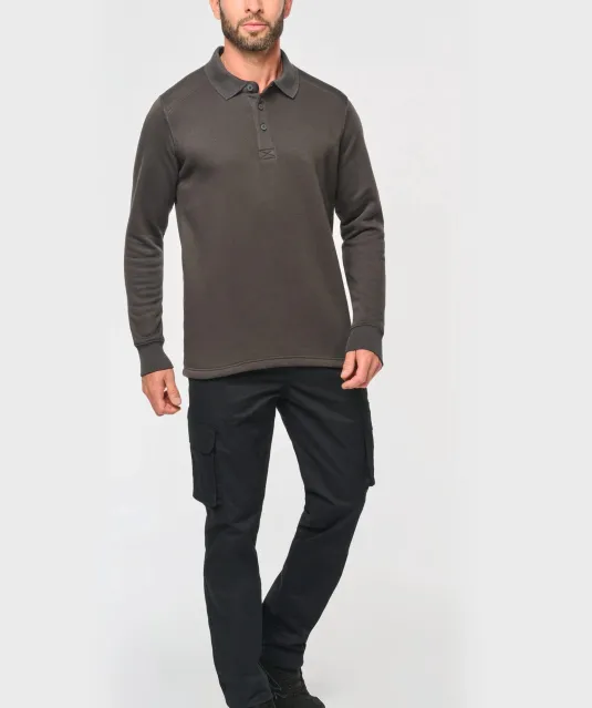WK4000 - Sweater met polokraag Black