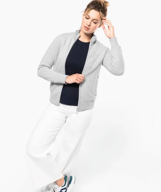 K457 - Damessweater met rits Black