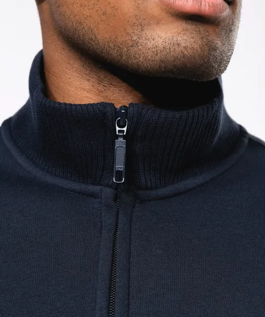 K456 - Herensweater met rits Black