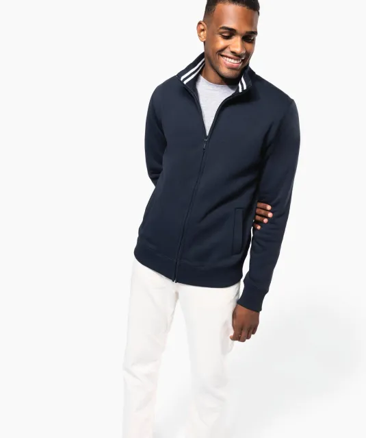 K456 - Herensweater met rits Black