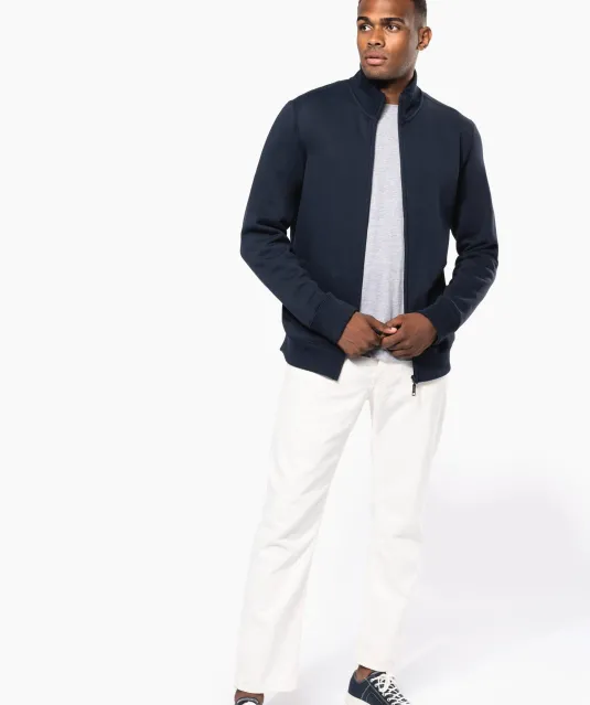 K456 - Herensweater met rits Black