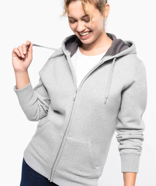 K444 - Sweatvest met capuchon White