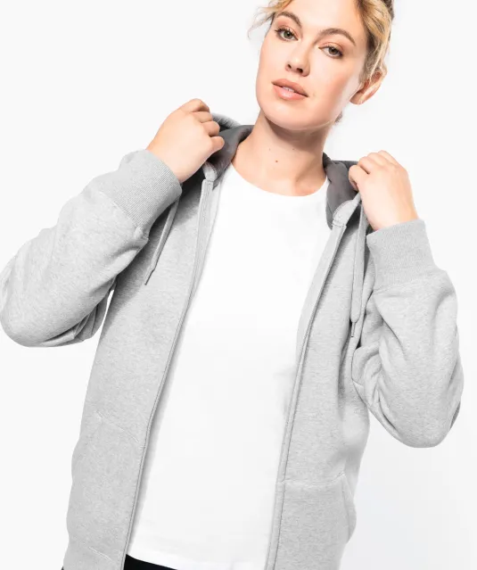 K444 - Sweatvest met capuchon White