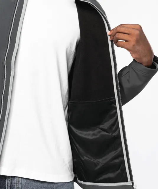 K424 - 2-laagse herensoftshelljas Black