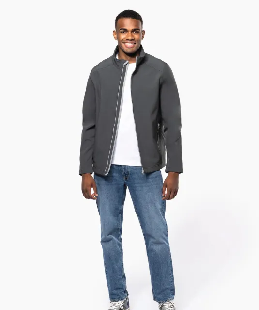 K424 - 2-laagse herensoftshelljas Black
