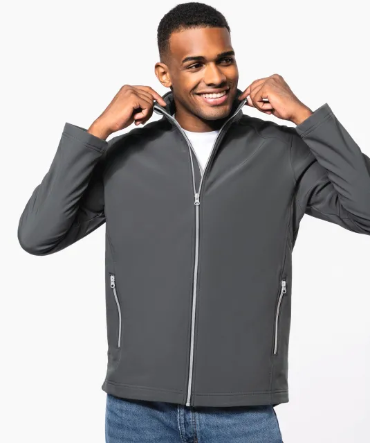 K424 - 2-laagse herensoftshelljas Black