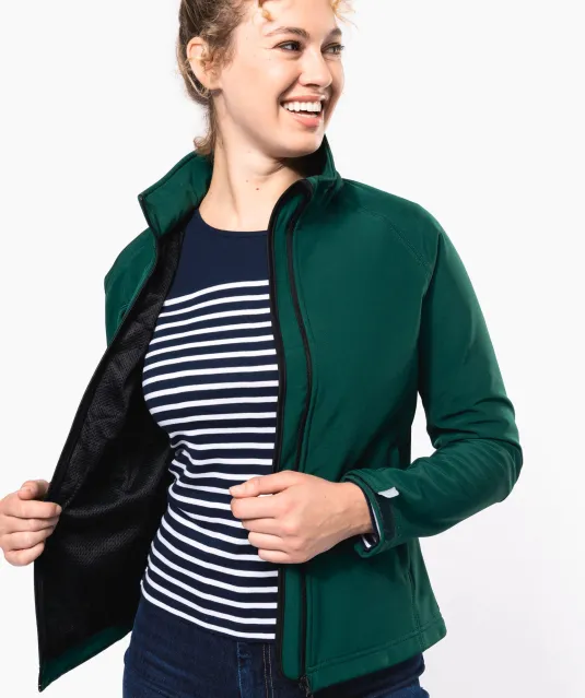K414 - Dames softshell jas met afneembare capuchon Black