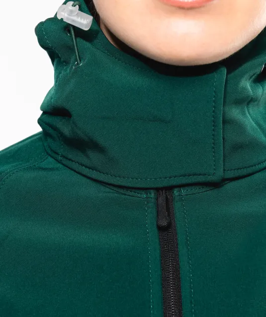 K414 - Dames softshell jas met afneembare capuchon Black