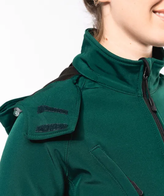 K414 - Dames softshell jas met afneembare capuchon Black