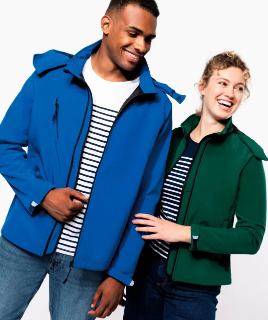 K414 - Dames softshell jas met afneembare capuchon Black
