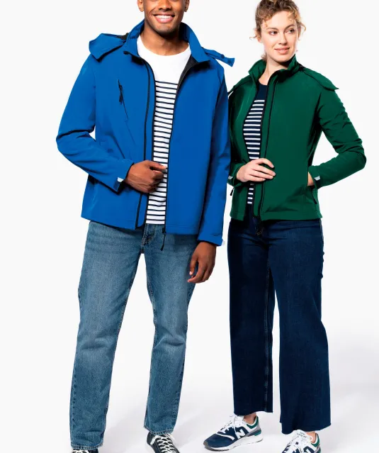 K414 - Dames softshell jas met afneembare capuchon Black
