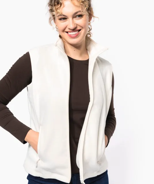 K906 - Bodywarmer van microfleece dames Natural