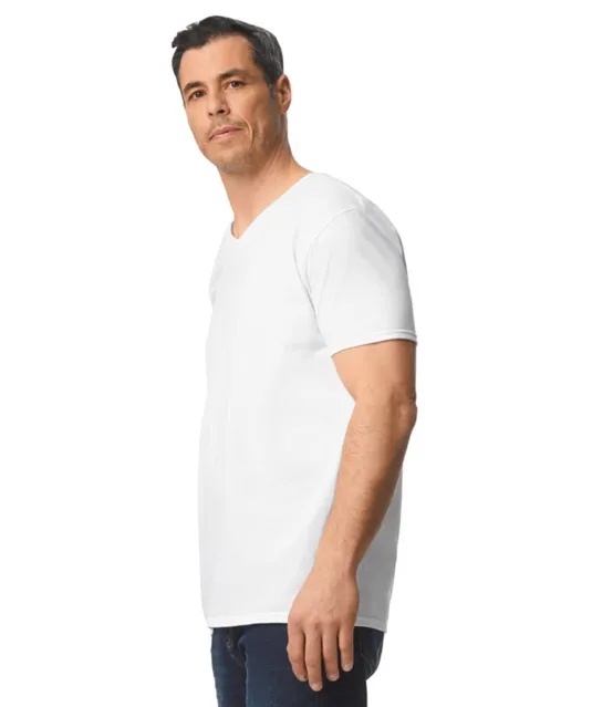 GI64V00 - Softstyle Euro Fit Adult V-neck T-shirt White