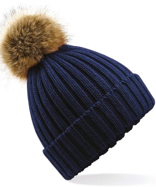 B412 - Pompon beanie Navy
