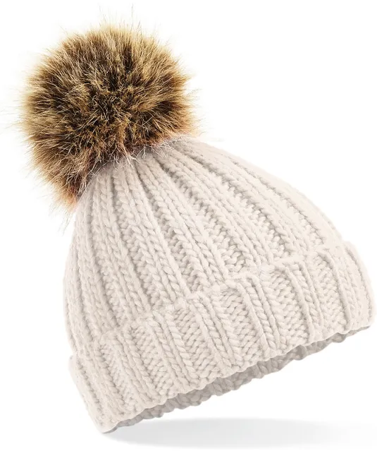 B412 - Pompon beanie Oatmeal