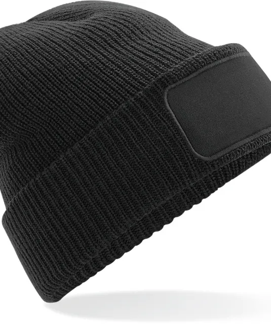 B440 - Thinsulate™ Patch Beanie Black