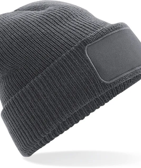 B440 - Thinsulate™ Patch Beanie Graphite Grey