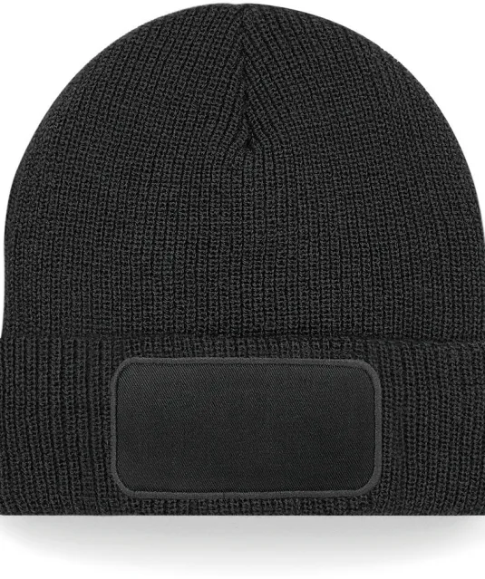 B440 - Thinsulate™ Patch Beanie Black