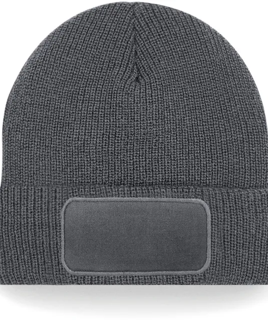 B440 - Thinsulate™ Patch Beanie Graphite Grey