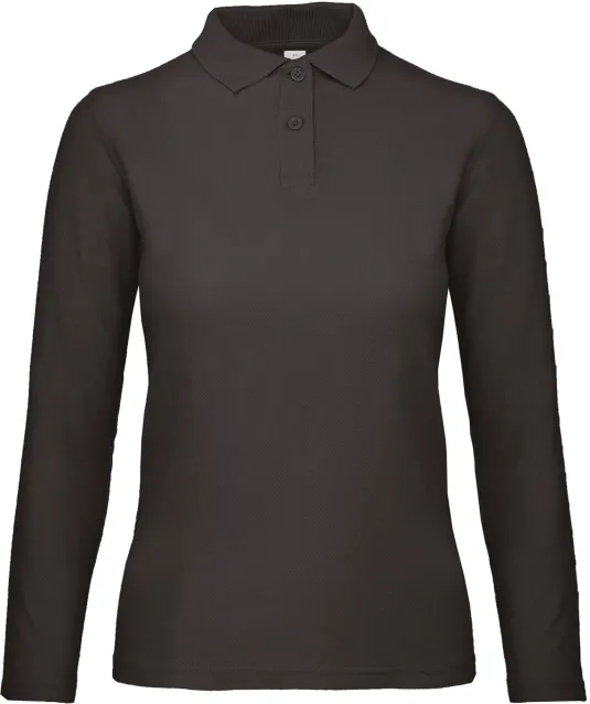 CGPWI13 - ID.001 Ladies' long-sleeve polo shirt Black