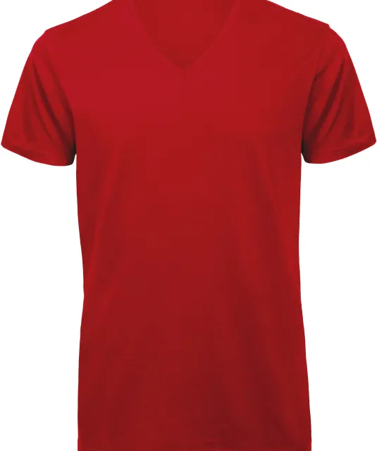 CGTM044 - Organic Cotton Inspire V-neck T-shirt Red