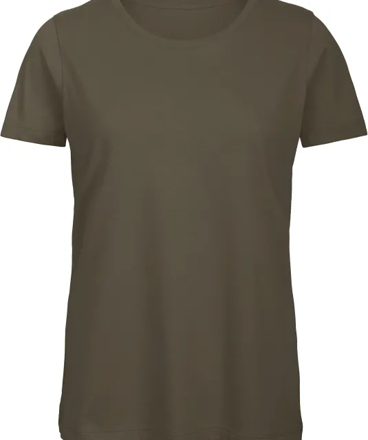 CGTW043 - Organic Cotton Inspire Crew Neck T-shirt / Woman Khaki