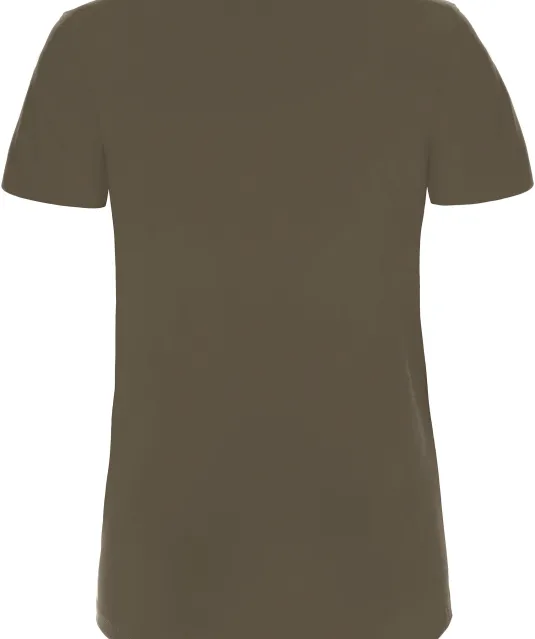 CGTW045 - Organic Cotton Inspire V-neck T-shirt / Woman Khaki