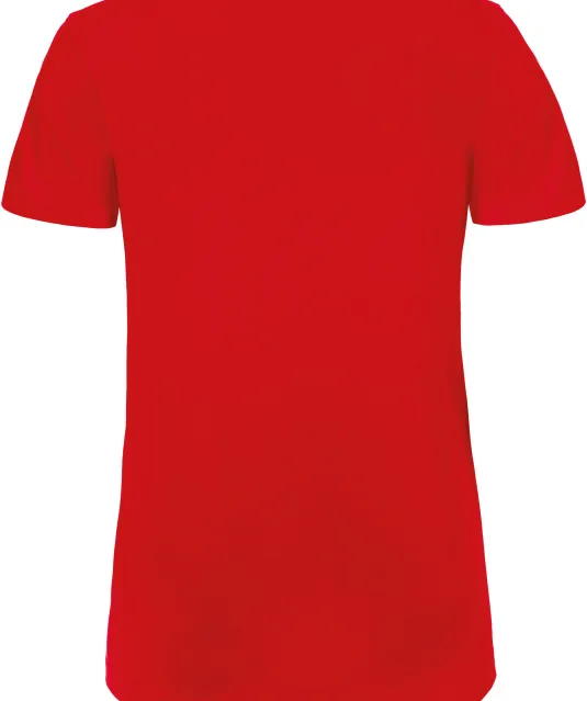 CGTW045 - Organic Cotton Inspire V-neck T-shirt / Woman Red