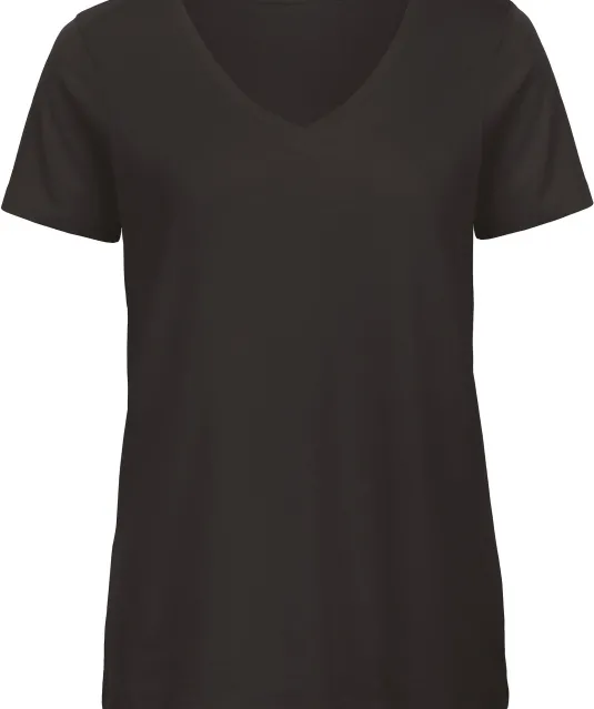 CGTW045 - Organic Cotton Inspire V-neck T-shirt / Woman Black