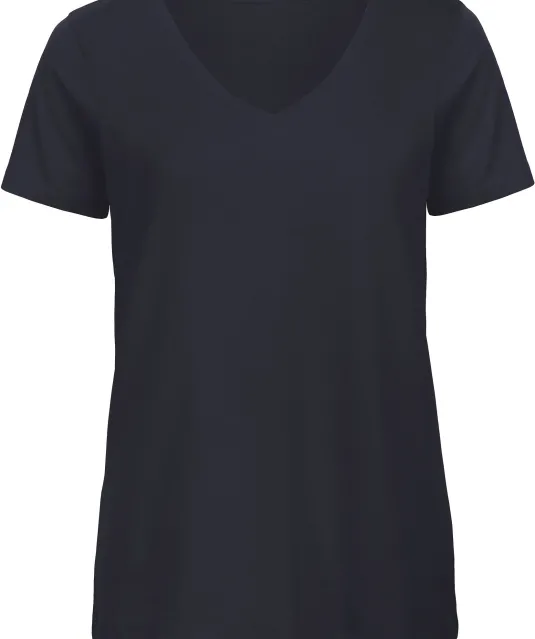 CGTW045 - Organic Cotton Inspire V-neck T-shirt / Woman Navy