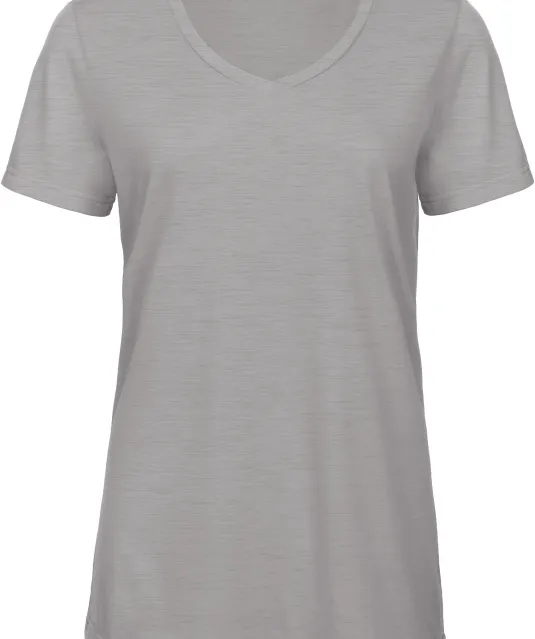 CGTW058 - TriBlend V-neck TEE / Woman Heather Light Grey