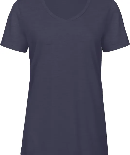 CGTW058 - TriBlend V-neck TEE / Woman Heather Navy
