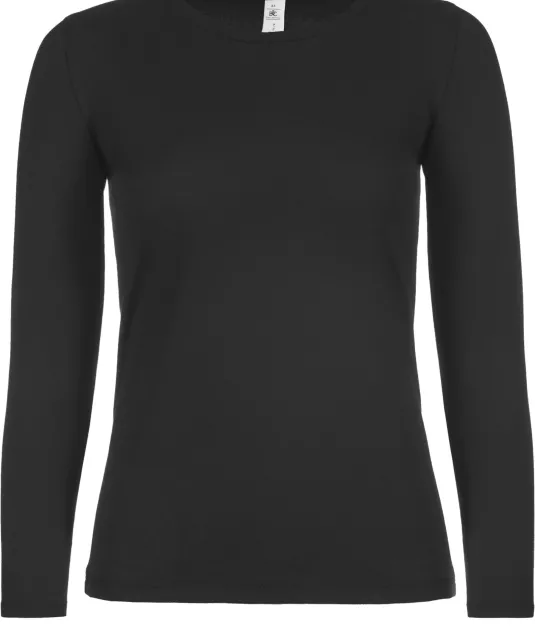 CGTW06T - #E150 Ladies' T-shirt long sleeves Black