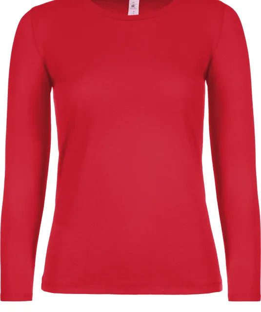 CGTW06T - #E150 Ladies' T-shirt long sleeves Red
