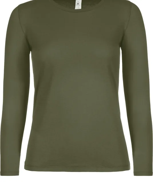 CGTW06T - #E150 Ladies' T-shirt long sleeves Urban Khaki