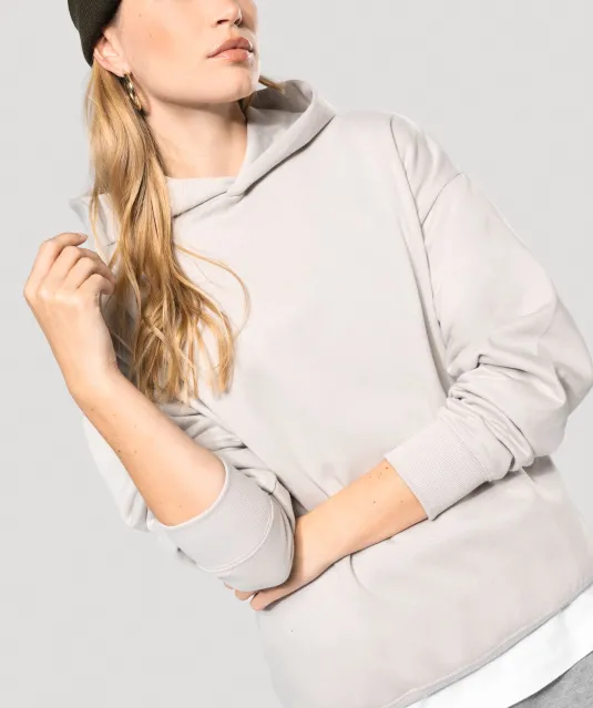 K4018 - Oversized fleece sweater met capuchon Black