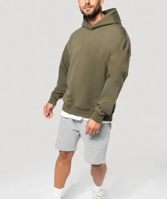 K4018 - Oversized fleece sweater met capuchon Black