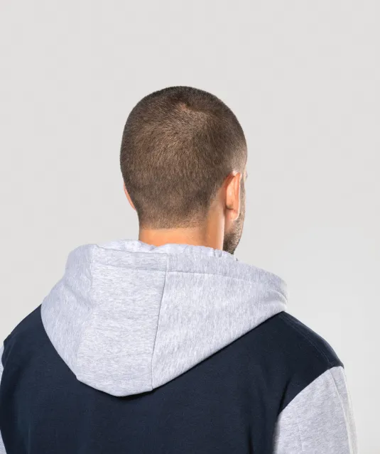 K4003 - College jacket met capuchon unisex Navy / Oxford Grey / White