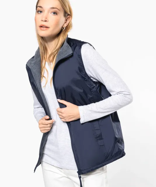 K679 - Met fleece gevoerde bodywarmer unisex Black / Grey
