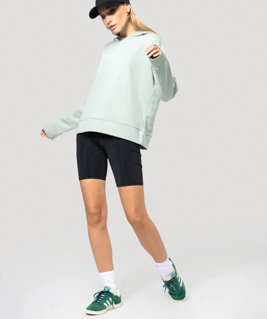K494 - Bio lounge damessweater met capuchon Mellow Yellow