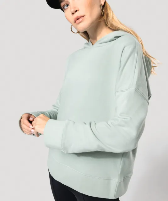 K494 - Bio lounge damessweater met capuchon Mellow Yellow