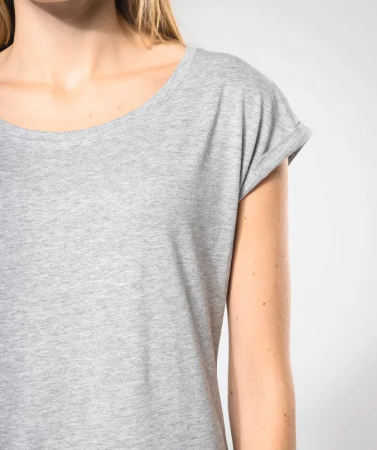 K388 - Lang dames-t-shirt Light grey heather