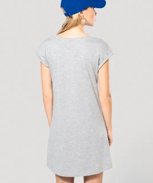 K388 - Lang dames-t-shirt Light grey heather