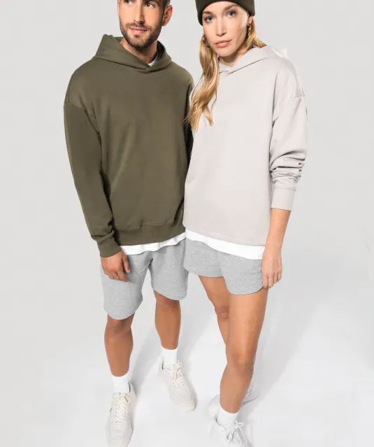 K4018 - Oversized fleece sweater met capuchon Black
