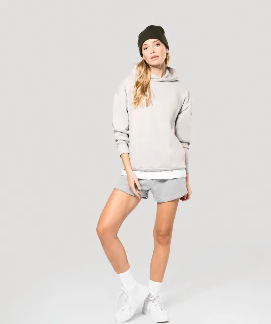 K4018 - Oversized fleece sweater met capuchon Black